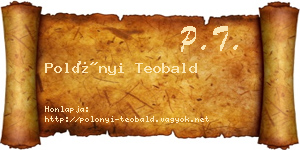 Polónyi Teobald névjegykártya